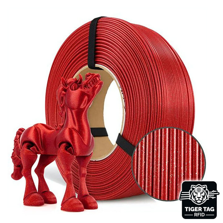 Rosa3D - PLA Galaxy - Rouge Carmin - 1,75 mm - 1 kg Recharge avec