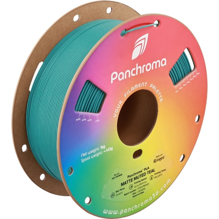 Panchroma PLA - Mat Bleu Arctique Doux (Matte Muted Teal) - 1,75 mm - 