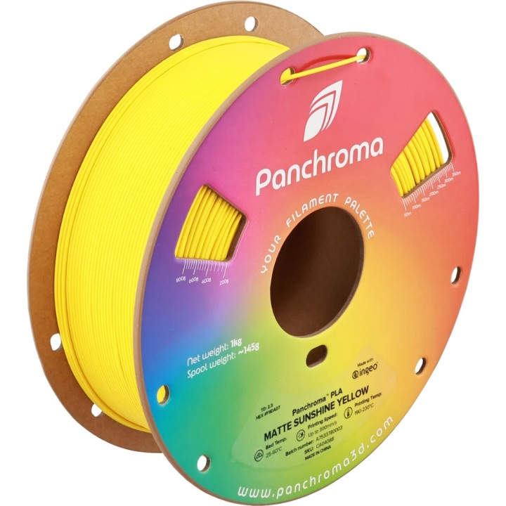 Panchroma PLA - Mat Jaune Soleil (Matte Sunshine Yellow) - 1,75 mm - 1