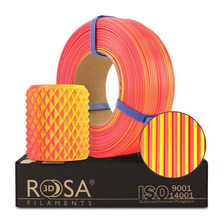 Rosa3D - PLA Magic Neon - Jaune & Orange - 1,75 mm - 1 kg Recharg