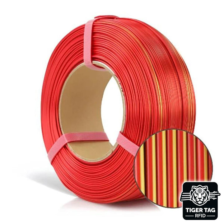 Rosa3D - PLA Magic Silk - Flamme - 1,75 mm - 1 kg Recharge avec R
