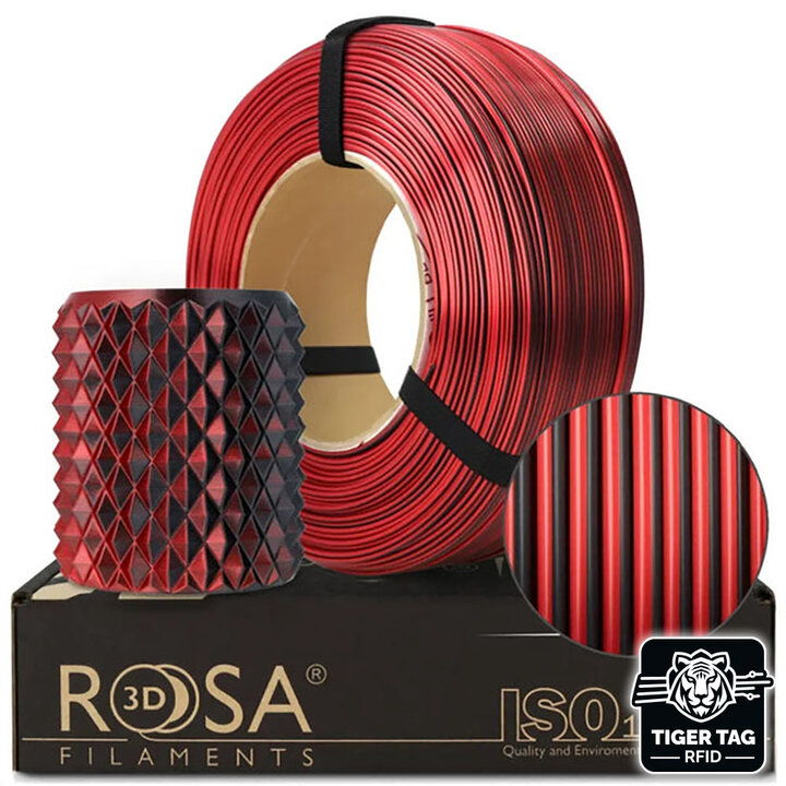 Rosa3D - PLA Magic Silk - Mystic Rouge & Noir - 1,75 mm - 1 kg Re