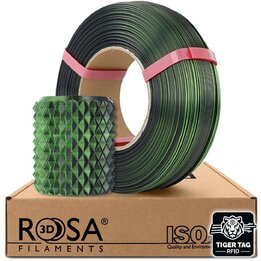 Rosa3D - PLA Magic Silk - Mystic Vert & Noir - 1,75 mm - 1 kg Rec