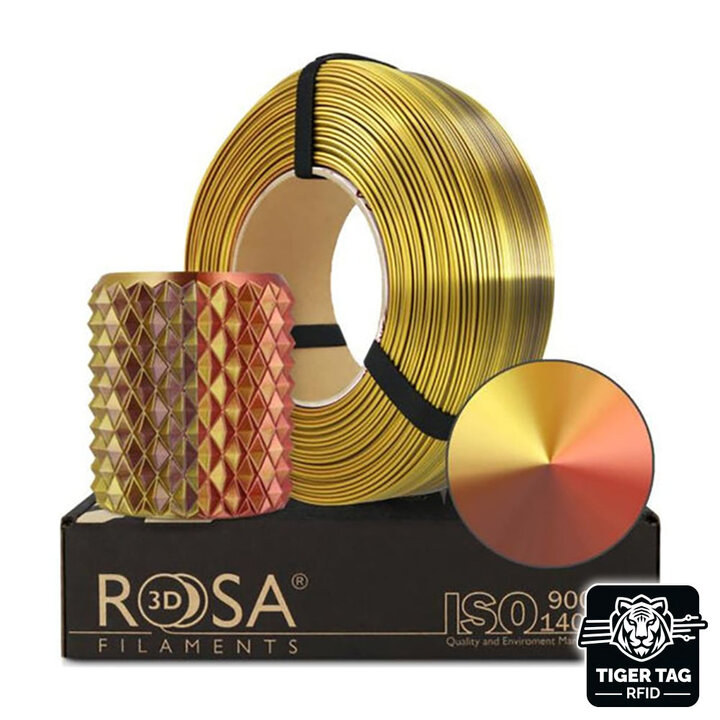 Rosa3D - PLA Magic Silk - Trésor - 1,75 mm - 1 kg Recharge avec R