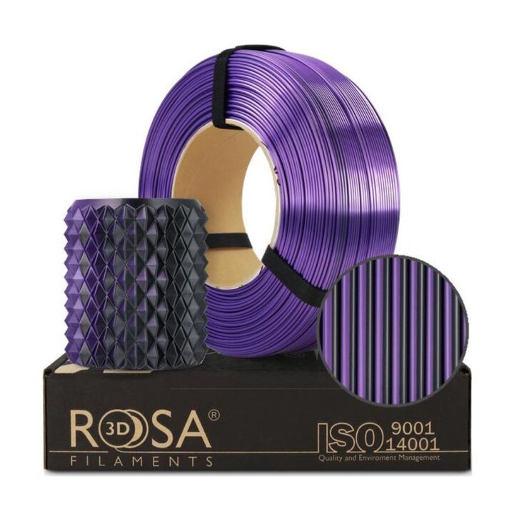 Rosa3D - PLA Magic Silk - Violet Mystique - 1,75 mm - 1 kg Rechar