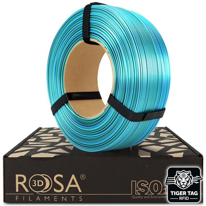 Rosa3D - PLA Arc-en-ciel Silk - Arc-en-ciel Océan - 1,75 mm - 1 k