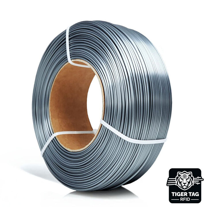 Rosa3D - PLA Silk - Acier - 1,75 mm - 1 kg Recharge avec RFID Tig
