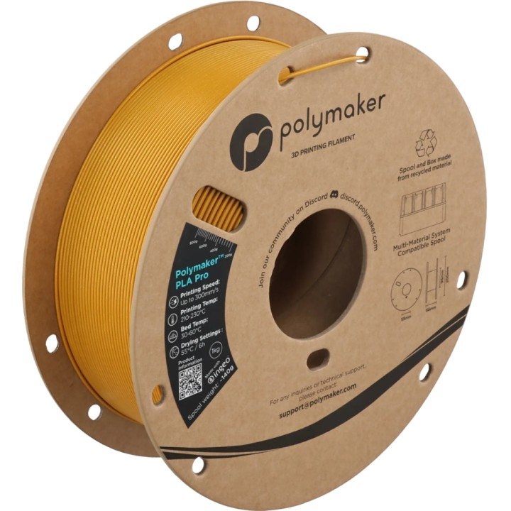 Polymaker - PLA Pro Metallic - Or (Gold) - 1,75mm - 1 kg | Espace Make