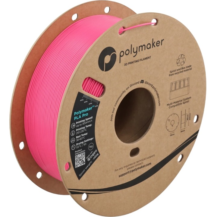 Polymaker - PLA Pro - Magenta - 1,75 mm - 1 kg | Espace Maker