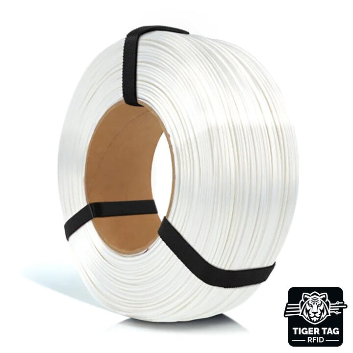 Rosa3D - PLA Silk - Blanc - 1,75 mm - 1 kg Recharge avec RFID Tig