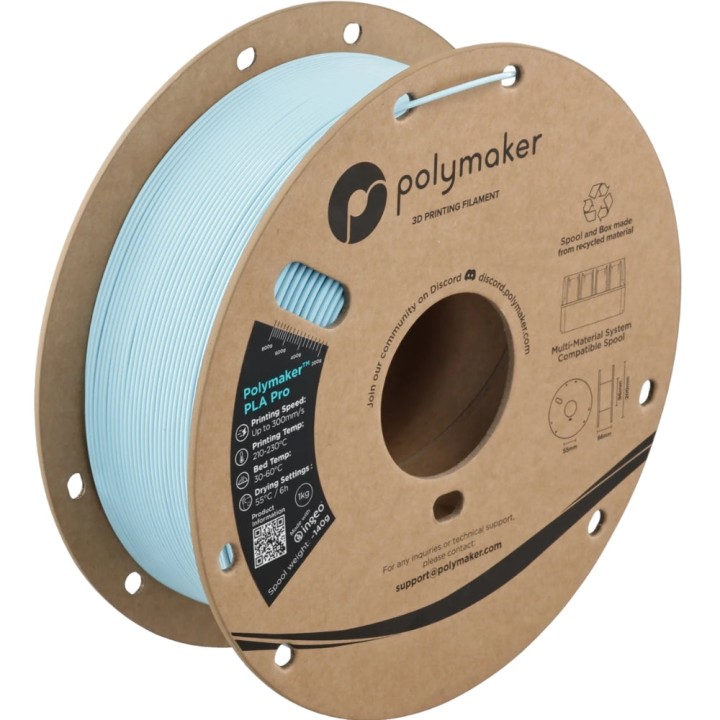 Polymaker - PLA Pro - Bleu Clair (Light Blue) - 1,75 mm - 1 kg | Espac