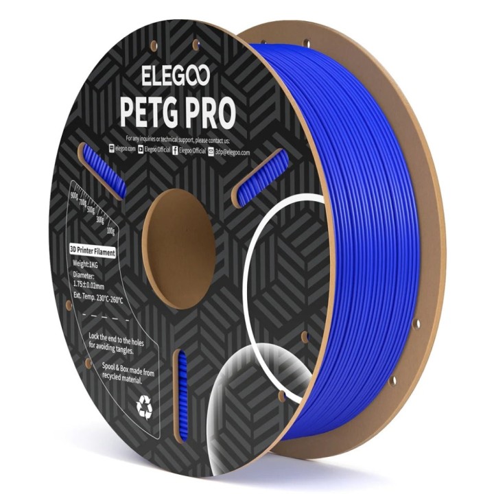 Elegoo - PETG Pro - Bleu (Blue) - 1,75 mm - 1 kg | Espace Maker