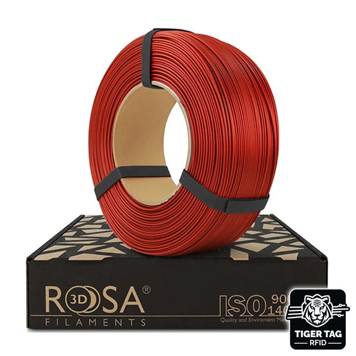 Rosa3D - PLA Starter - Rouge Jasper Satiné - 1,75 mm - 1 kg Recha