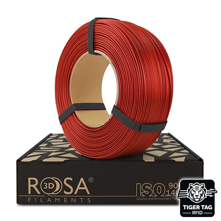 Rosa3D - PLA Starter - Rouge Jasper Satiné - 1,75 mm - 1 kg Recha