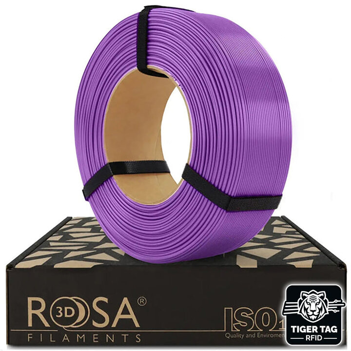 Rosa3D - PLA Starter - Violet - 1,75 mm - 1 kg Recharge avec RFID