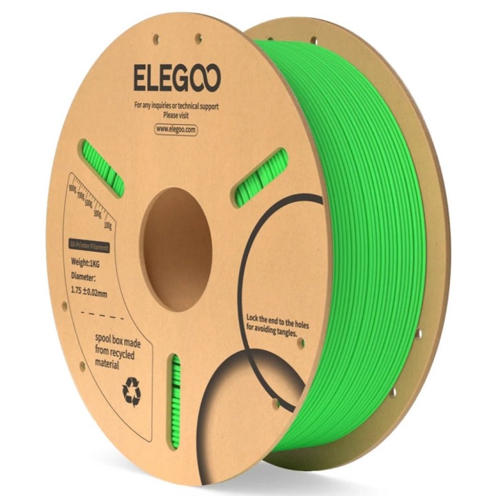 Elegoo - PLA - Vert Neon (Neon Green) - 1,75 mm - 1 kg - RFID | Espace