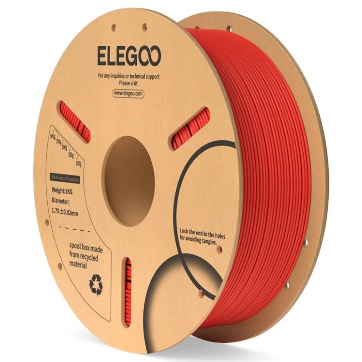 Elegoo - PLA - Rouge (Red) - 1,75 mm - 1 kg - RFID | Espace Maker