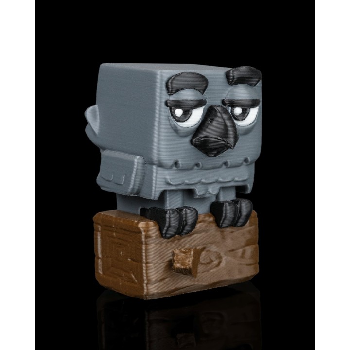 Corbeau Cubique - Figurine Décorative