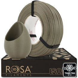 Rosa3D - PLA-CF - Marron Olive Mat - 1,75mm - 1kg - Recharge avec