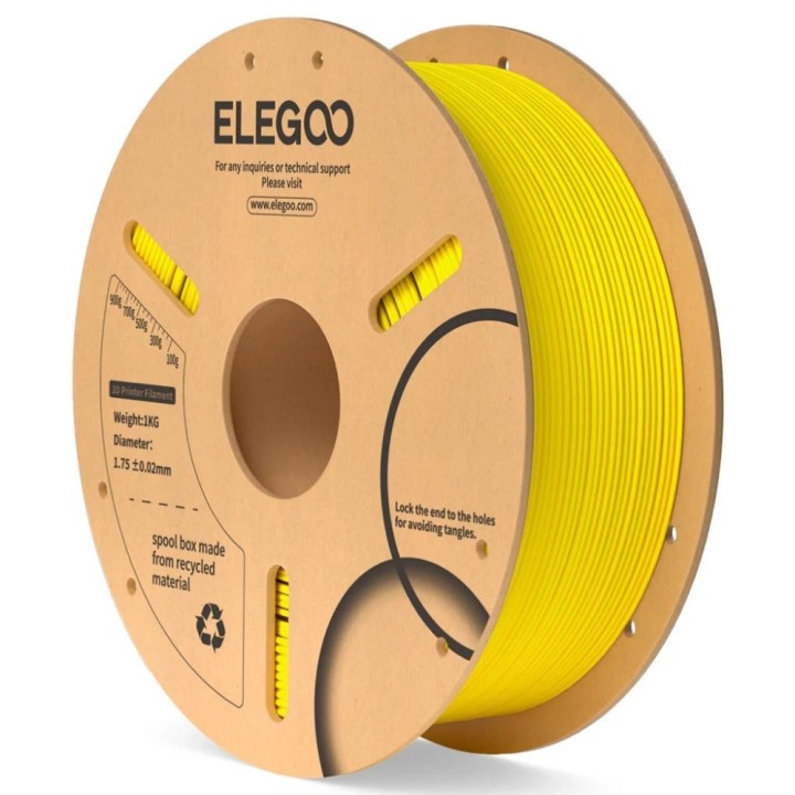 Elegoo - PLA - Jaune (Yellow) - 1,75 mm - 1 kg - RFID | Espace Maker
