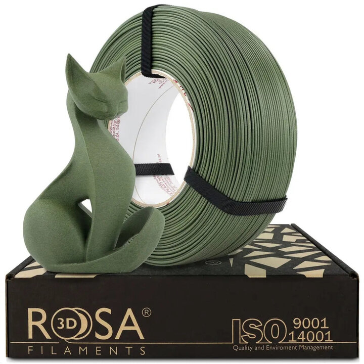 Rosa3D - PLA-CF - Vert Olive Mat - 1,75 mm - 1 kg Recharge | Mais