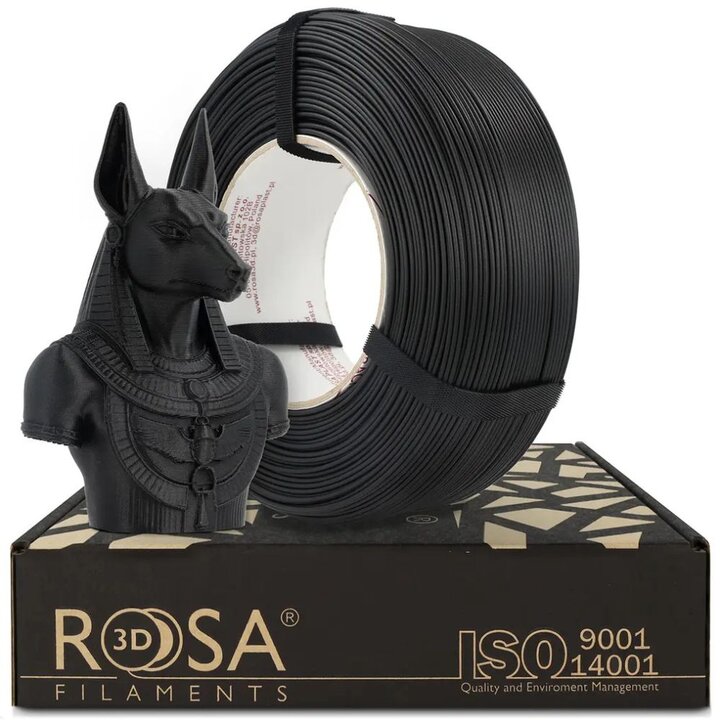 Rosa3D - PLA-CF Matt - Noir Carbone (Carbon Black) - 1,75mm - 1kg