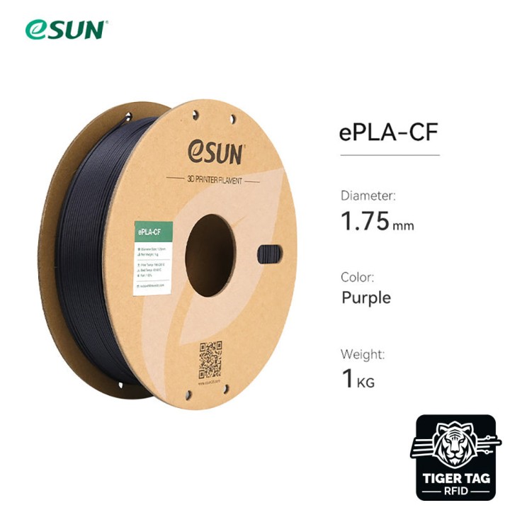 eSun - PLA-CF - Violet (Purple) - 1.75 mm - 1 kg | Espace Maker