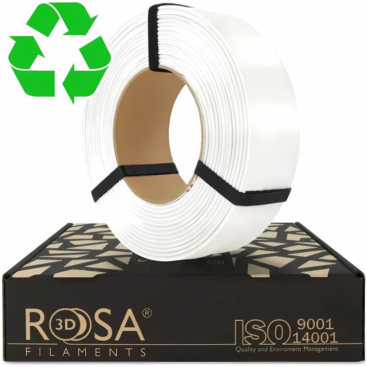Rosa3D - rPETG Impact - Blanc - 1,75 mm - 1 kg Recharge | Maison 