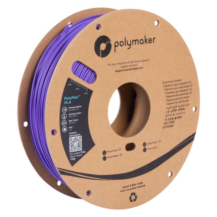 Polymaker - PolyMax Tough PLA - Violet (purple) - 1,75 mm - 750 g | Es