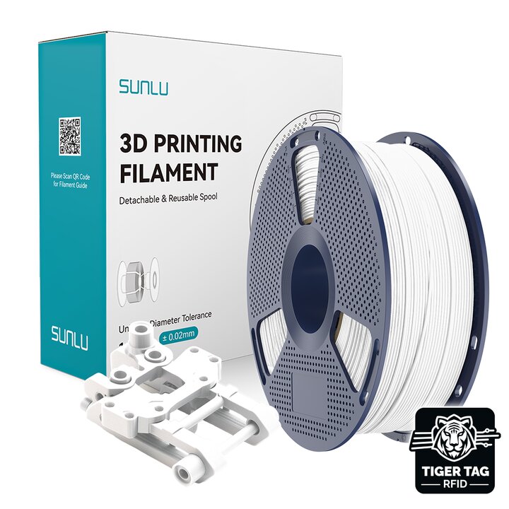 Sunlu - ABS - Blanc - 1,75 mm - 1 kg avec RFID TigerTag | Maison 