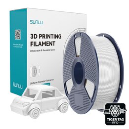 Sunlu - PETG - Blanc - 1,75 mm - 1 kg avec RFID TigerTag | Maison