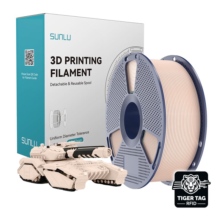 Sunlu - PLA - Beige - 1,75 mm - 1 kg avec RFID TigerTag | Maison 