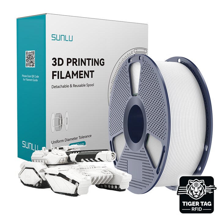 Sunlu - PLA - Blanc - 1,75 mm - 1 kg avec RFID TigerTag | Maison 