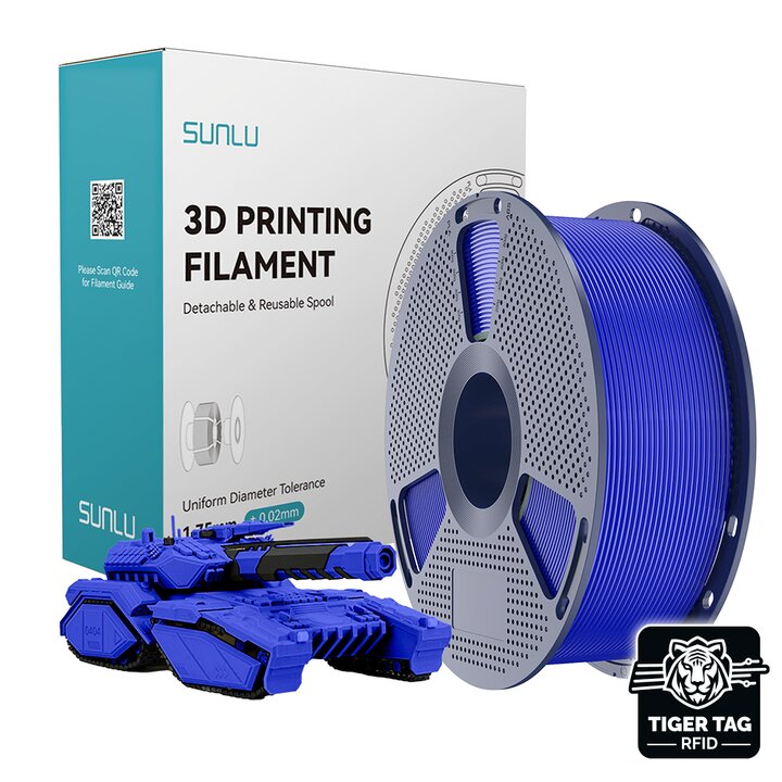 Sunlu - PLA - Bleu Klein - 1,75 mm - 1 kg avec RFID TigerTag | Ma