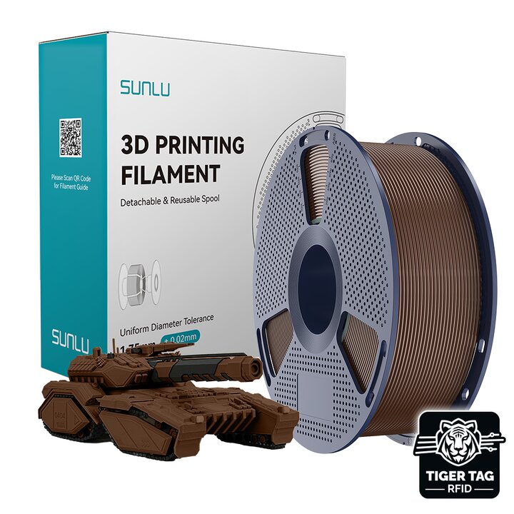 Sunlu - PLA - Café - 1,75 mm - 1 kg avec RFID TigerTag | Maison D