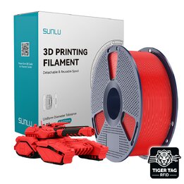 Sunlu PLA Rouge - Impression 3D Occitanie - Fait main