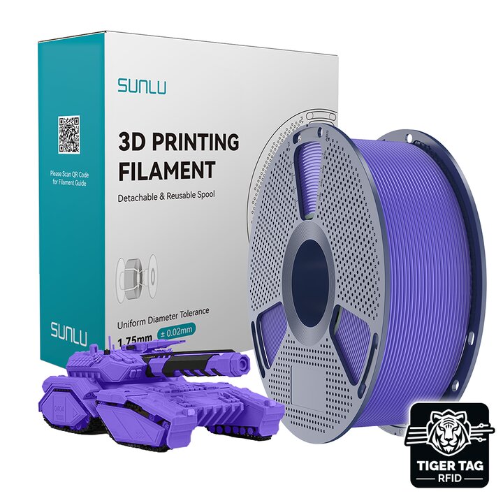 Sunlu - PLA - Violet Lavande - 1,75 mm - 1 kg avec RFID TigerTag 