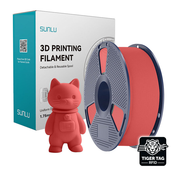 Filament Sunlu PLA Matte Rouge - Impression 3D Occitanie