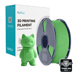 Sunlu PLA Mat Vert 1,75mm 1kg RFID TigerTag - Fait main impression 3D