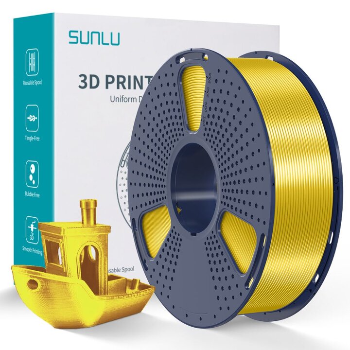 Sunlu Silk PLA+ Jaune - 1,75 mm - Impression 3D - imprimé en 3D