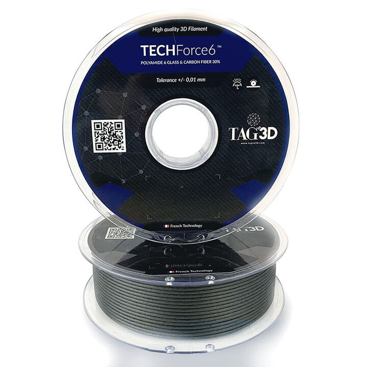 Tag3D Nylon TECHForce 20GF/10CF - True Black - 1.75 mm