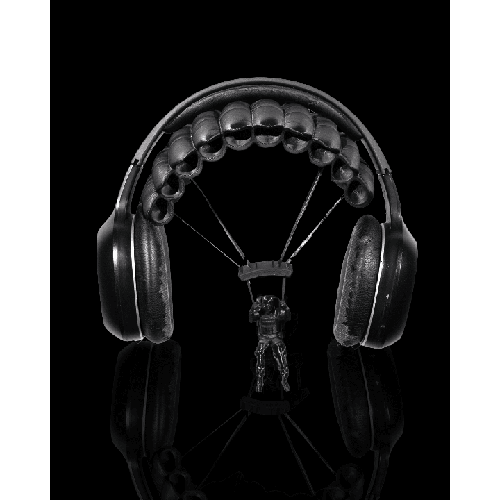 Parachuting Headphone Holder