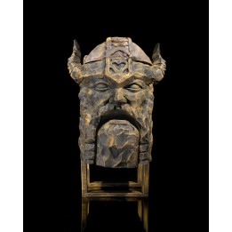 Viking Carved Wine Bag Dispenser