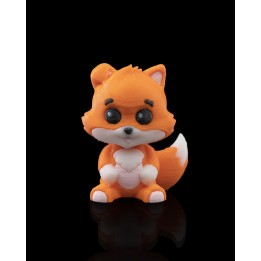 Fox in a Pumpkin Keychain Container