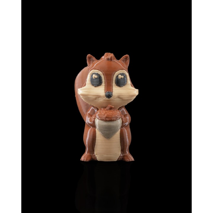 Squirrel in a Nut Keychain Container