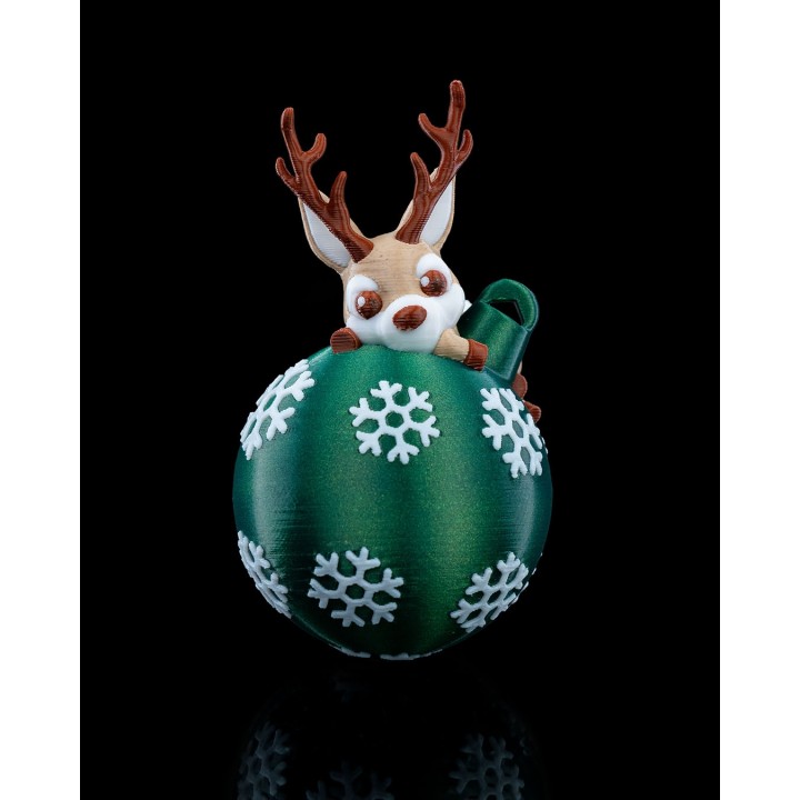 Lying Reindeer Christmas Ornament