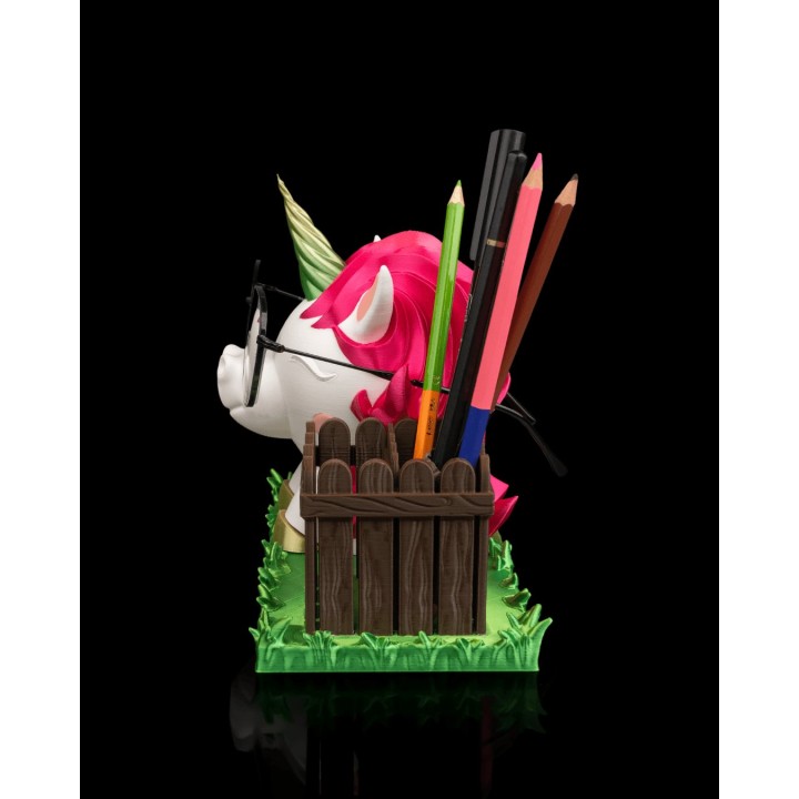 Porte-lunettes et stylos licorne