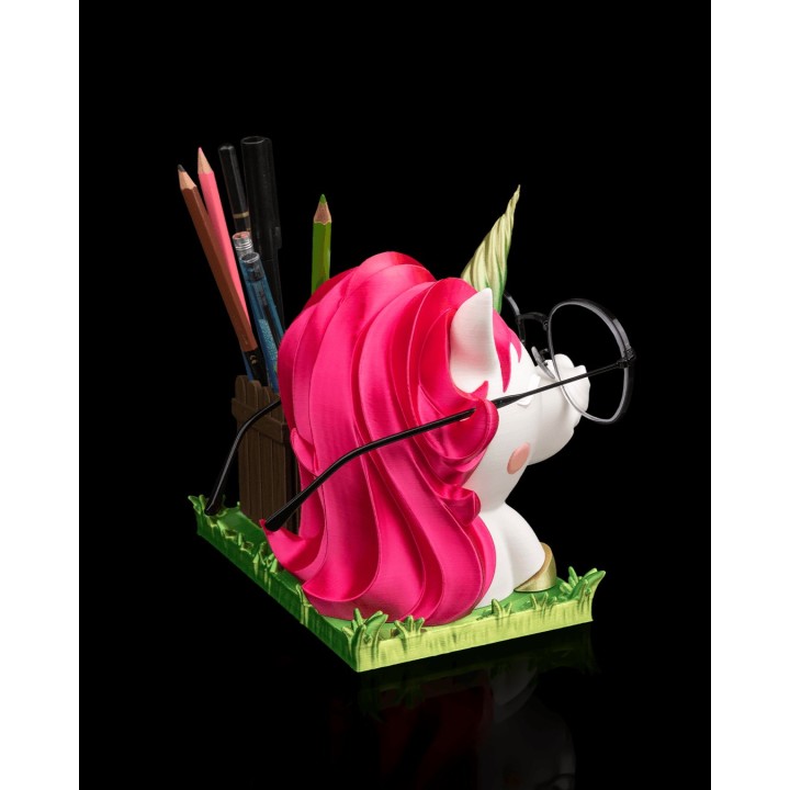 Porte-lunettes et stylos licorne