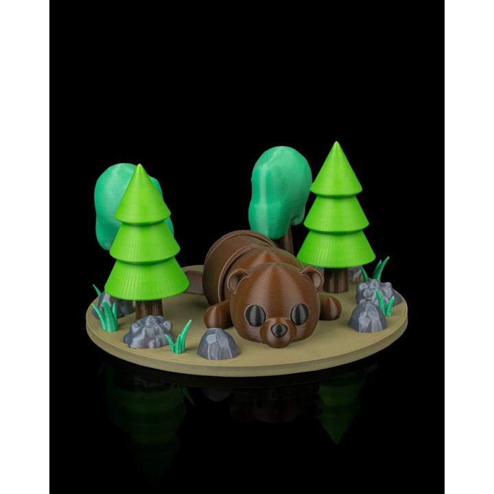 Décor — Ourson Étalé (figurine vendue séparément)