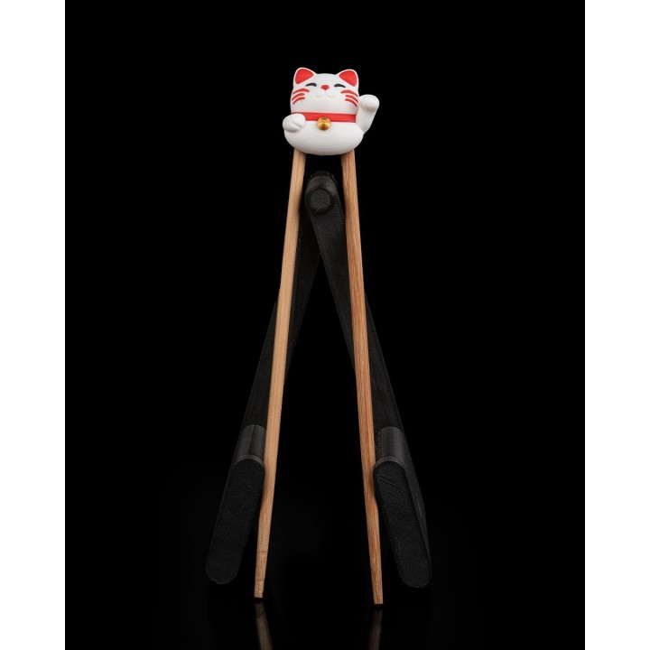 Porte-baguettes chat porte-bonheur